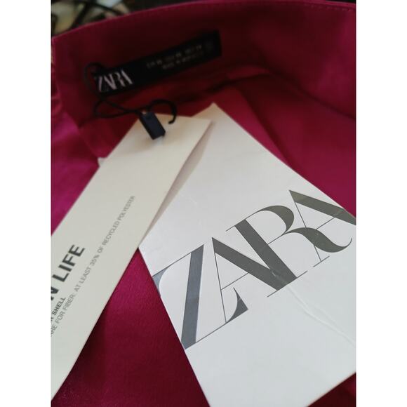 Zara Satin Effect Mock Neck Dress Size: XS - NWT - Picture 9 of 11